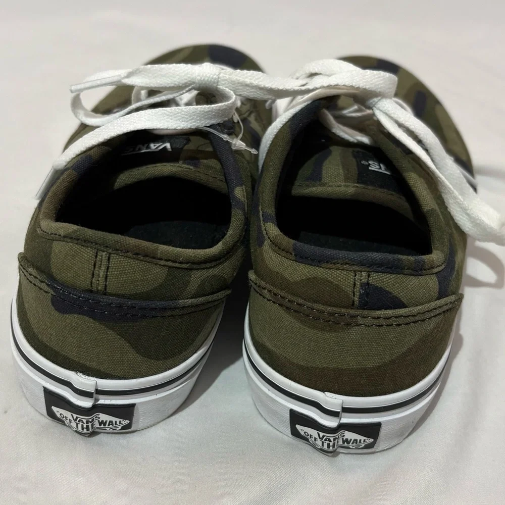 Vans Atwood Camo Canvas Sneakers Youth 5.5 Unisex Skate Shoes Green - Picture 4 of 11